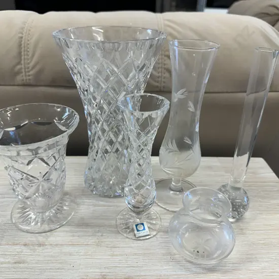 Selection Of Vintage Crystal Vases