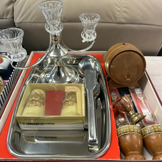 Retro Serving Ware, Candelabra, Egg Cups Etc 