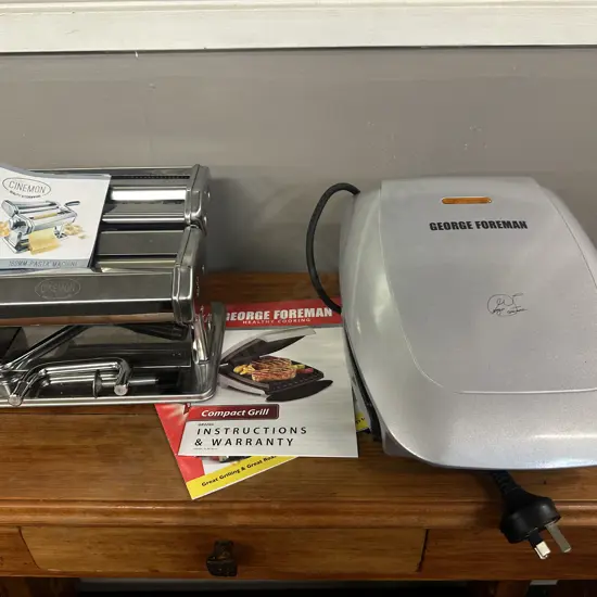 George Foreman Compact Grill & Cinemon Pasta Machine