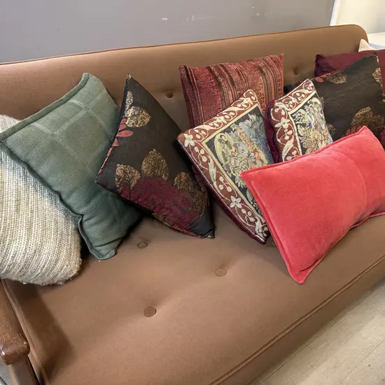 Assorted Vintage Cushions & Rectangular Pillow