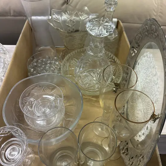 Vintage Crystal & Glass Items (as found)