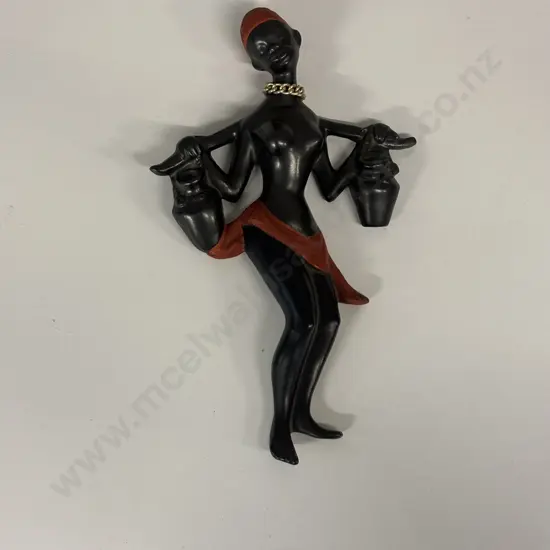 Mid Century African Lady with two baskets