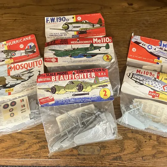 Vintage Airfix 1/72 Scale Model Kits x 7 In Hanging Bags