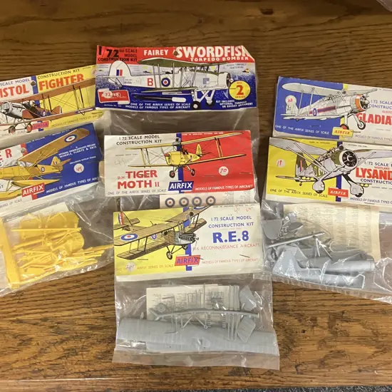Vintage Airfix 1/72 Scale Model Kits x 7 In Hanging Bags