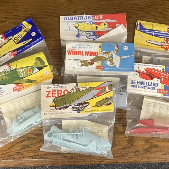 Vintage Airfix 1/72 Scale Model Kits x 7 In Hanging Bags