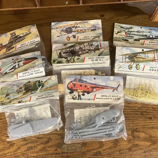 Vintage Airfix 1/72 Scale Model Kits x 8 - Red Stripe Bags