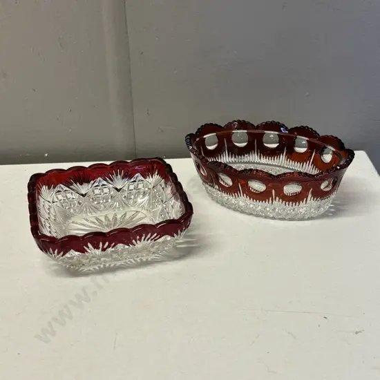 Two pieces of Vintage Glass Dishes