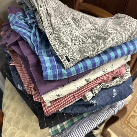 Lot of Twelve Mens Shirts Including Rodd & Gunn, Rip Curl, Volcom, Tarnish Etc - Sizes L & XL