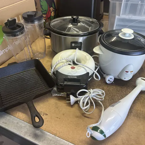 Assorted Appliances Including Crockpot, Doughnut Maker Etc