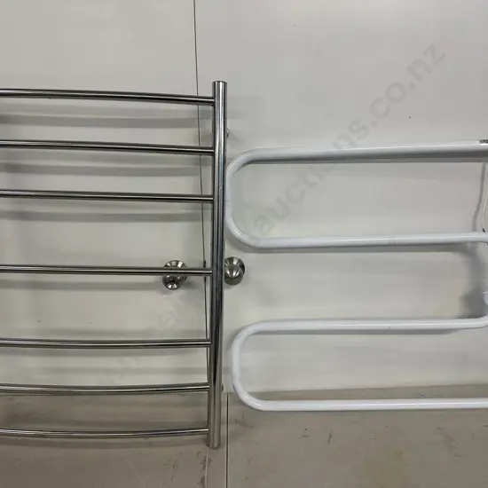 Heated Towel Rails 1x Chrome 7 rail & 1x White 4 Rail