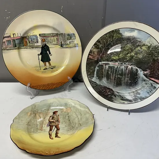 Selection Of Royal Doulton Orlando, Mr Micawber (af) & The Weeping Rock Cabinet Plates