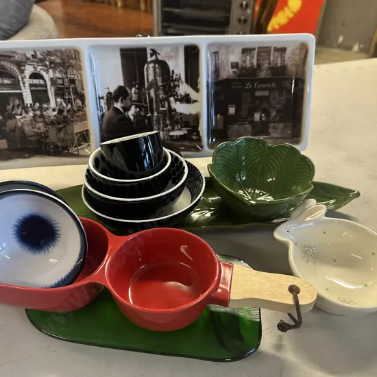 Selection Of Serving Dishes Including Cafe Classics By Spencer Cooper, Ikea Bowls Etc 