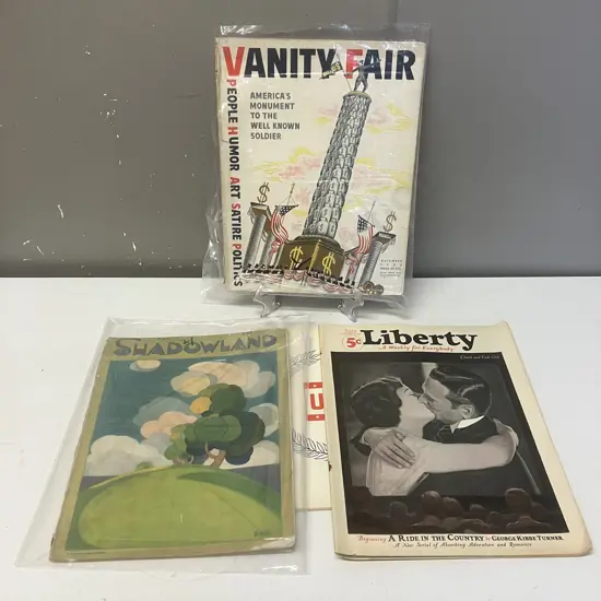 Antique & Vintage Items - Vanity Fair Dec 1932, Liberty 1927, Shadowland May 1921 Etc