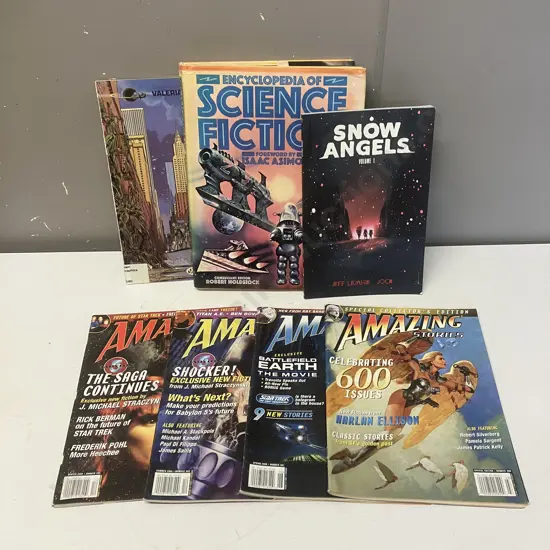 Encyclopedia Of Science Fiction, Amazing Stories Magazines, Snow Angels Vol 1, The City Of Shifting Waters