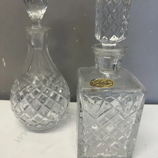 Vintage Crystal Decanters Including 'Julia' 