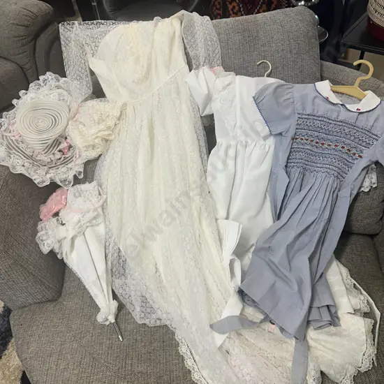 Vintage 'Collen Levin' Dress, Hat & Parasol With Vintage Girls Dresses