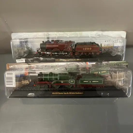 1919 GCR Director Class No.506 Butler Henderson & 1902 MR Compound 4-4-0 No.1000 Locomotives - 1:76 Scale Static Models