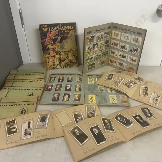 Selection Of More British Marvels Albums & De Reszke Picture Albums Including Cards