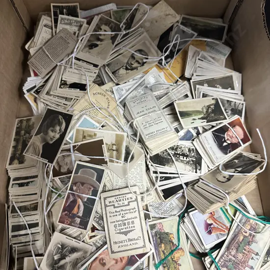 Selection Of Cigarrete Cards Box Of