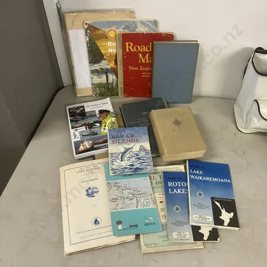 Nautical Books, Cruising Handbooks, Vintage New Zealand Maps Etc