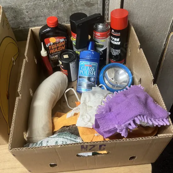 Box Lot Car Cleaning Etc