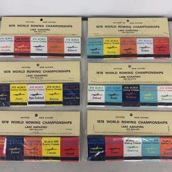 Souvenir Book Matches 1978 World Rowing Championships Lake Karapiro NZ
