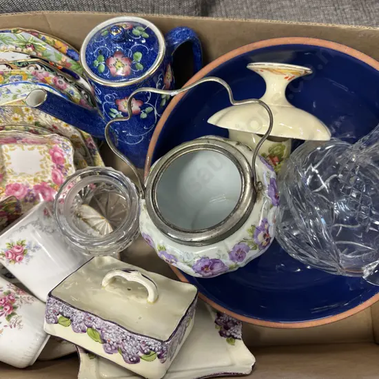 Assorted China & Crystal Items (as found)