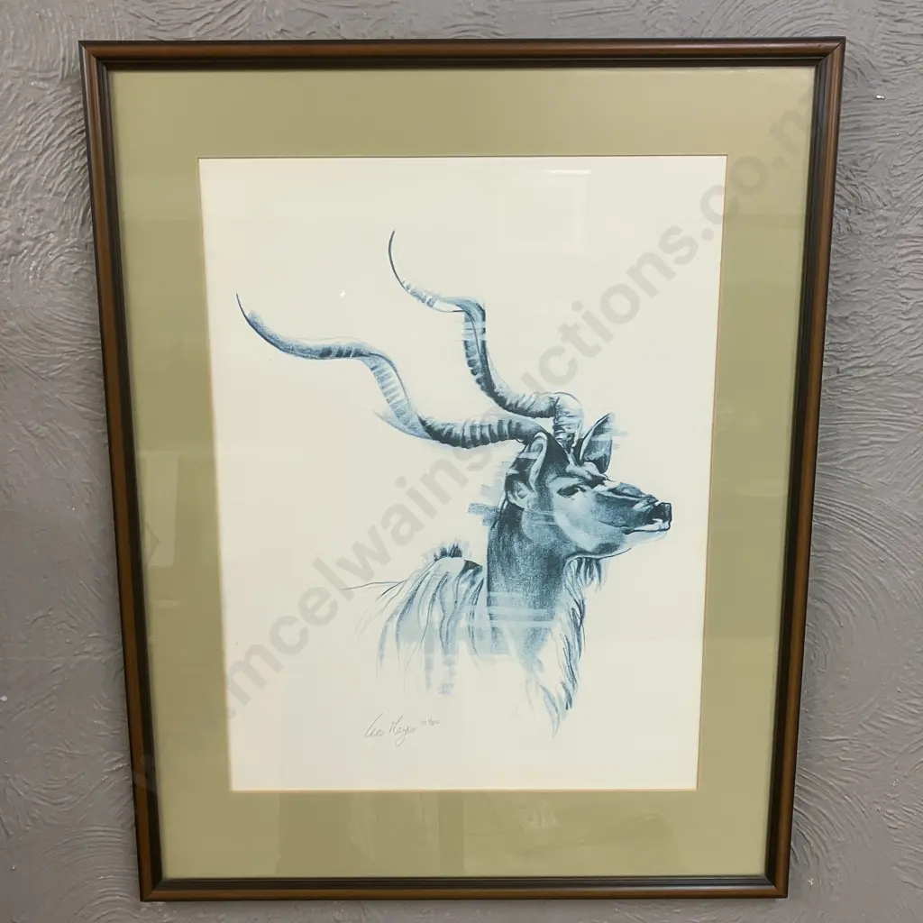 Leo Meyer Signed & Numbered Kudu Art Print - 337 / 850. 74 x 59cm Image 1++