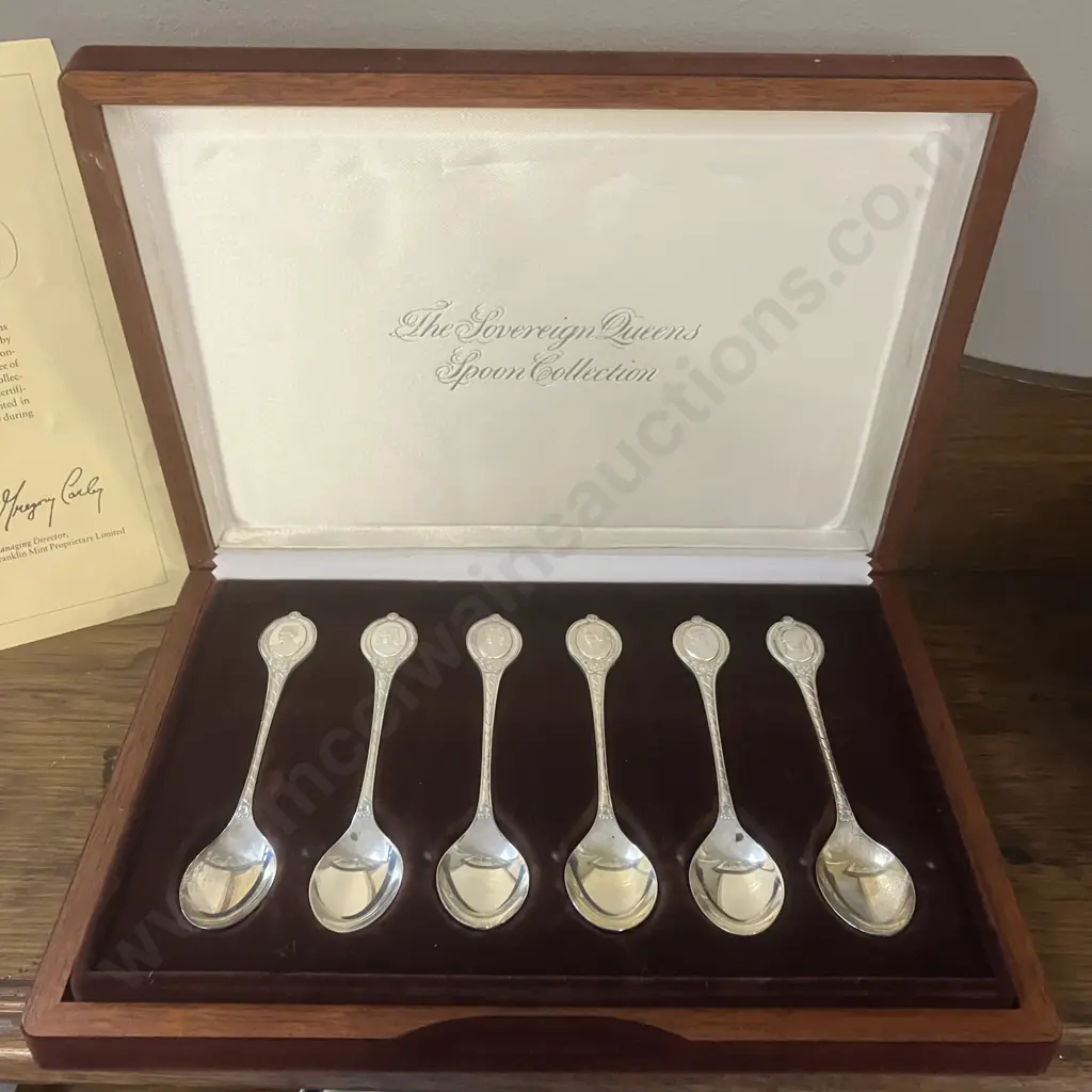 Franklin Mint The Sovereign Queens Spoon Collection, Limited Edition With COA Image 1++