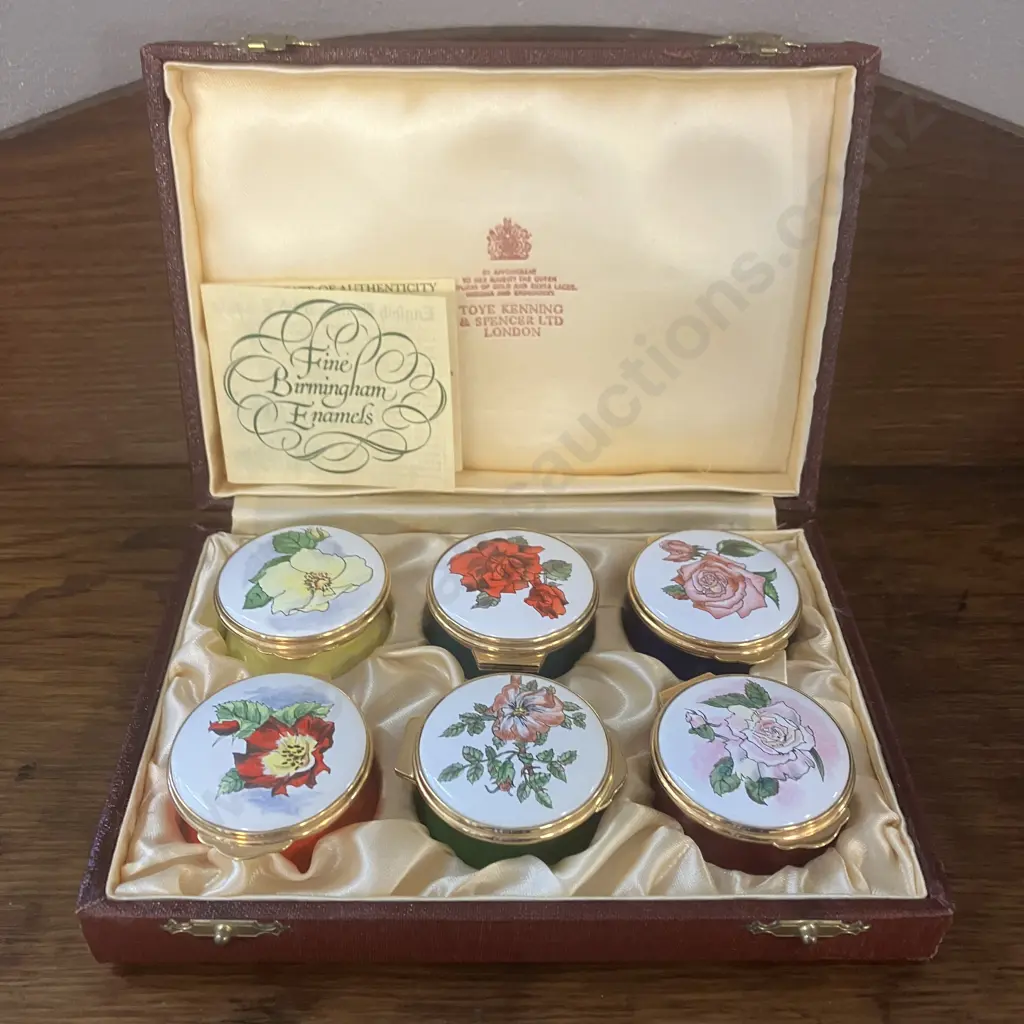 Toye Kenning Spencer London Hand Painted Enamels - Royal National Rose Society, Limited Edition 74 / 1000 With COA Image 1++