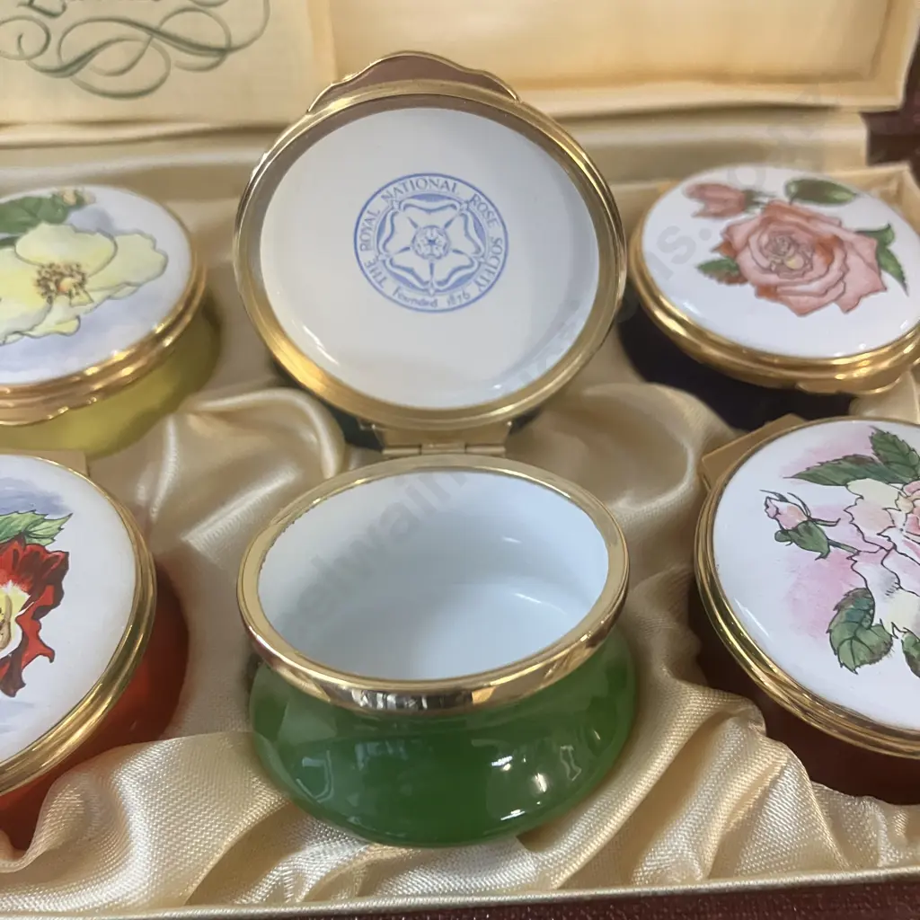 Toye Kenning Spencer London Hand Painted Enamels - Royal National Rose Society, Limited Edition 74 / 1000 With COA Image 1++