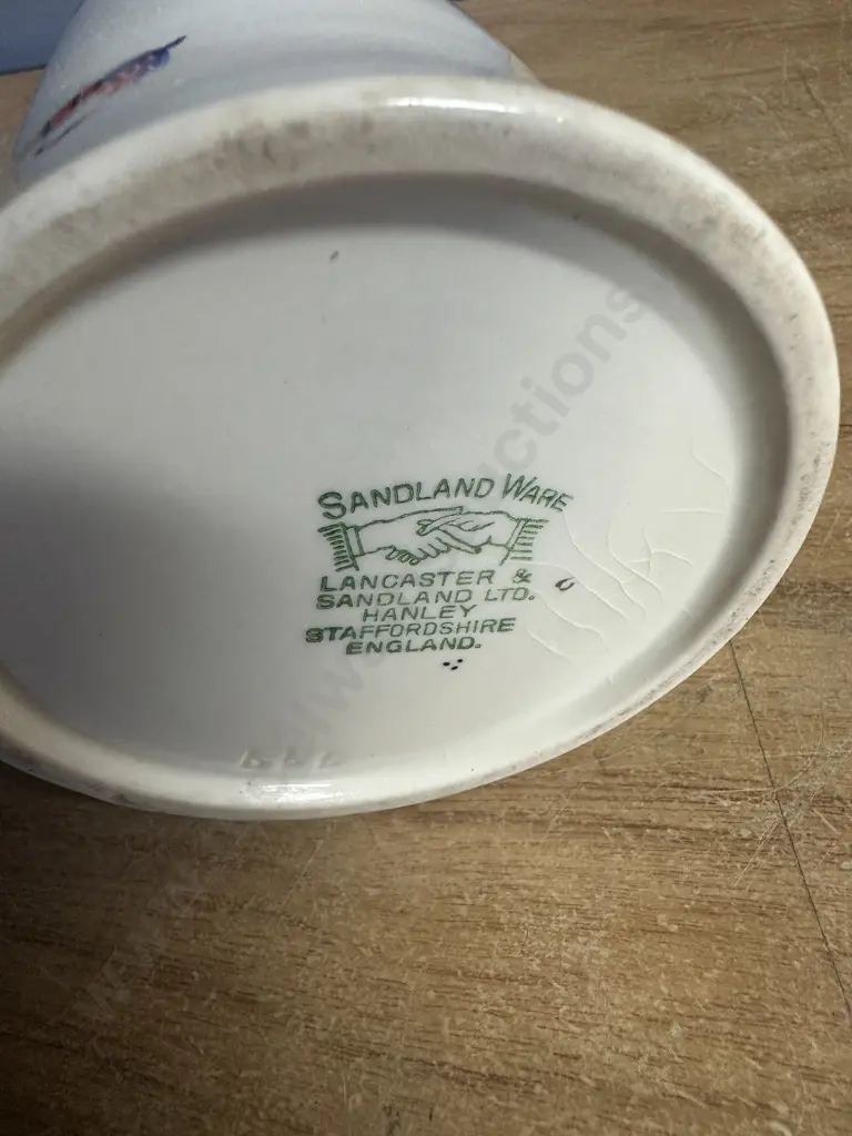 Mid Century Sandland Ware One Pint Fishing Tankcard  Image 1++