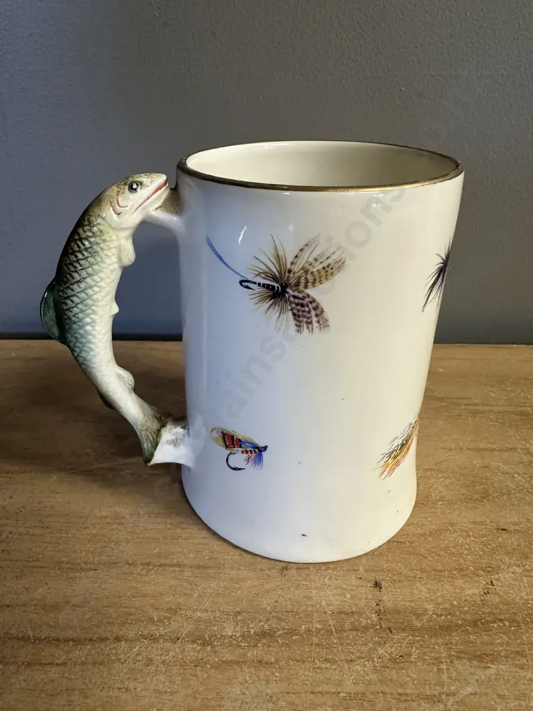 Mid Century Sandland Ware One Pint Fishing Tankcard  Image 1++