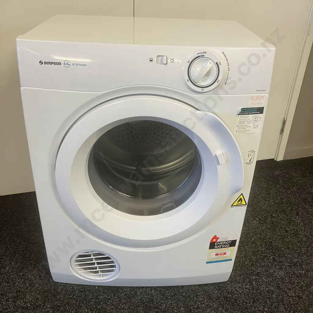 Simpson 4.5Kg EziLoader Clothes Dryer SDV45719WA Image 1++