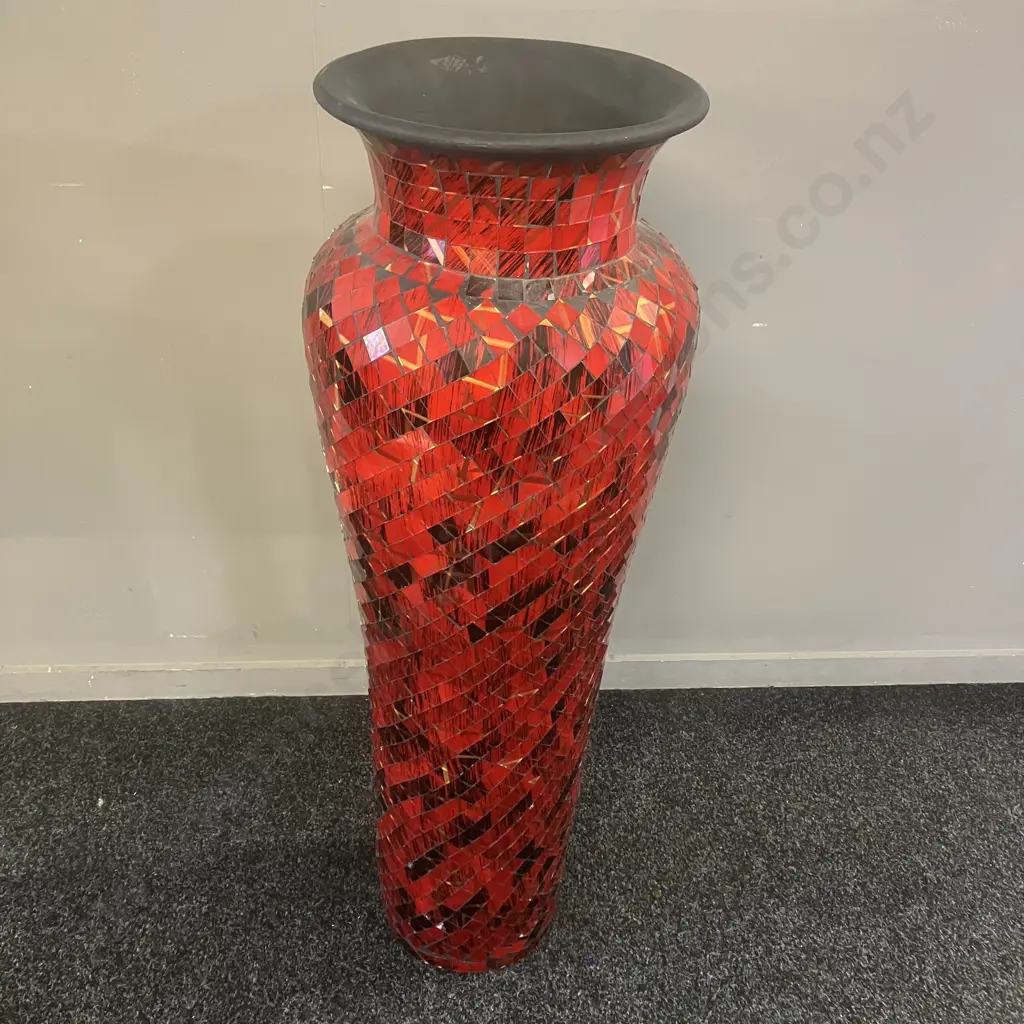 Tall Red Mosaic Urn. 99 cm Image 1++