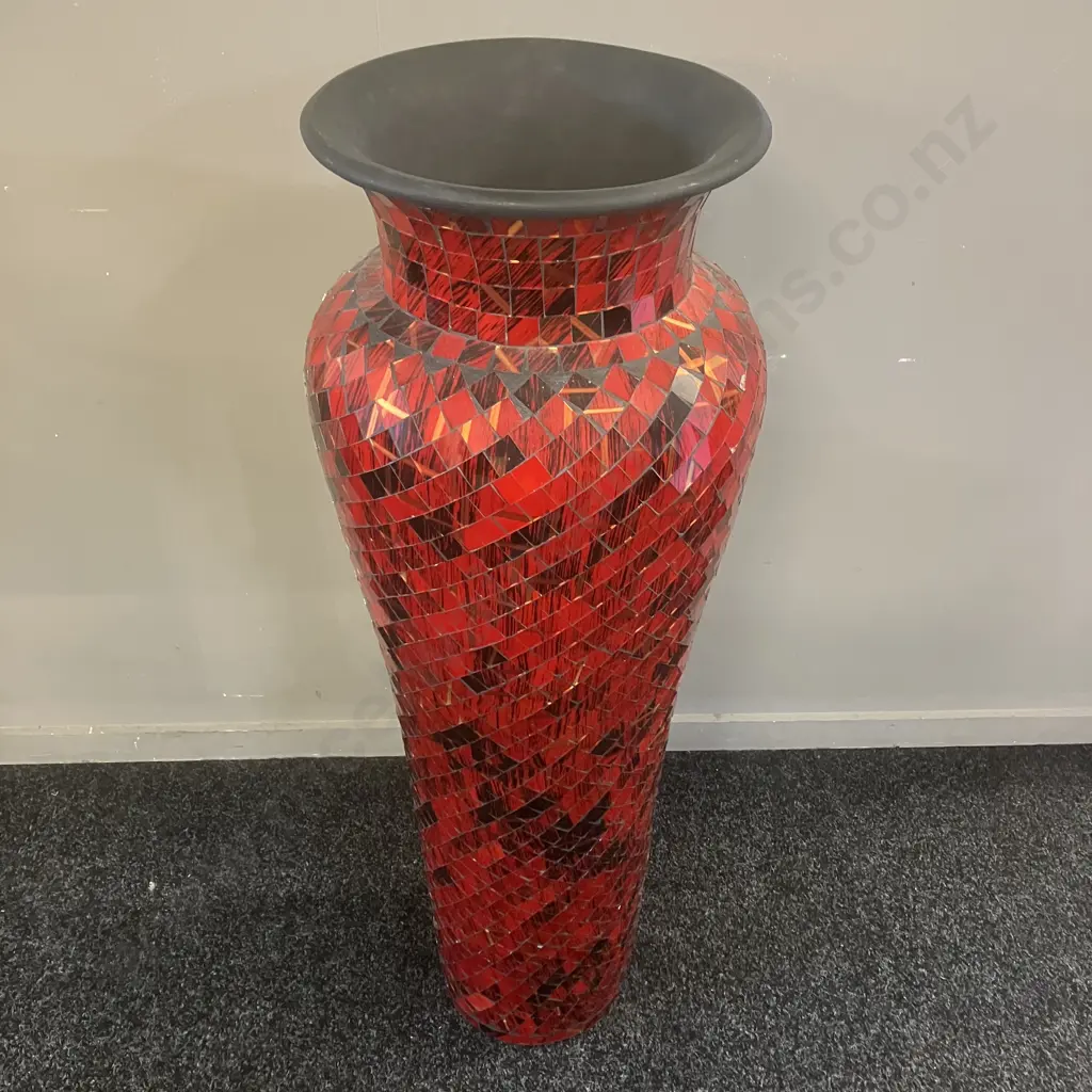 Tall Red Mosaic Urn. 99 cm Image 1++