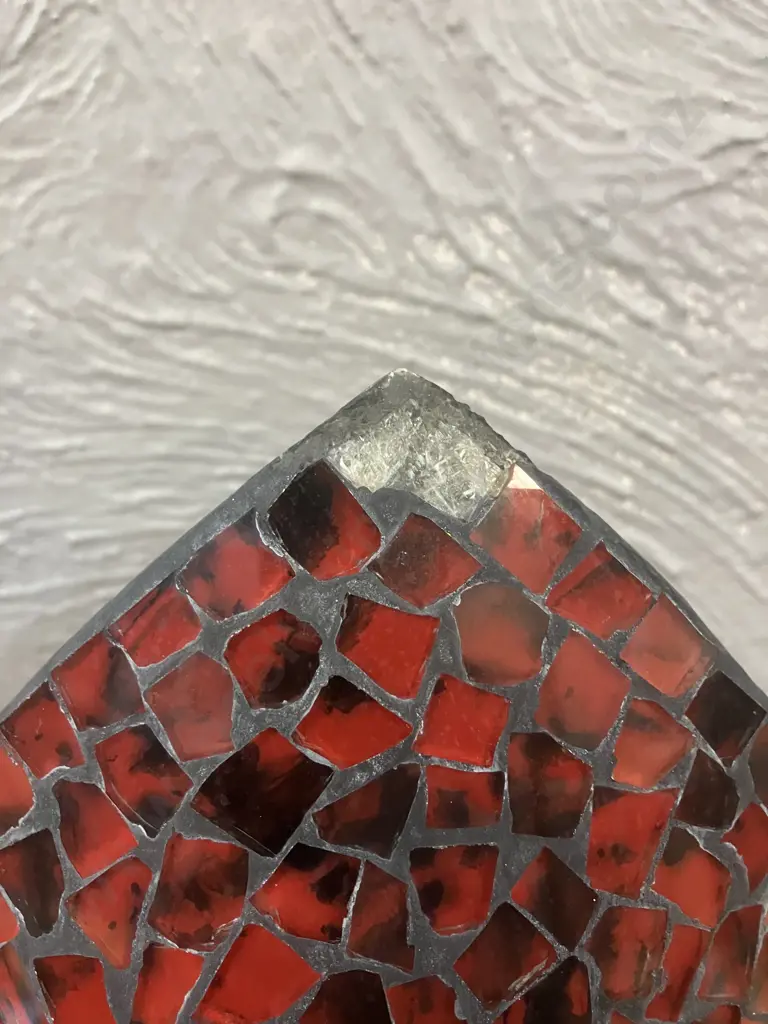 Red Mosaic Wall Light. 60cm (Missing a Couple of Bits) Image 1++