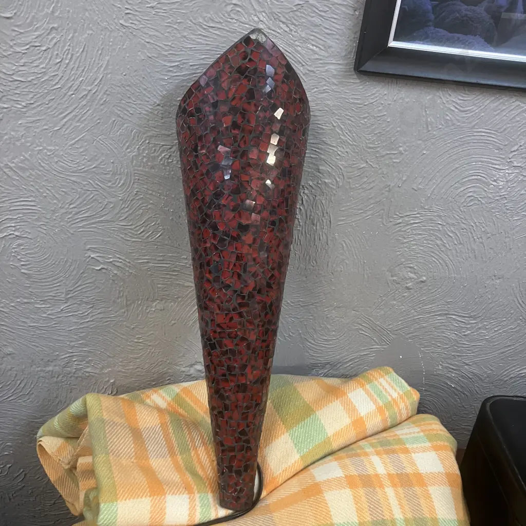 Red Mosaic Wall Light. 60cm (Missing a Couple of Bits) Image 1++