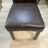 Light & Dark Oak Rectangular Dining Table (200 x 100cm) & 6 Chocolate Brown PU Leather Dining Chairs (1 Chair As Found) Image 1++