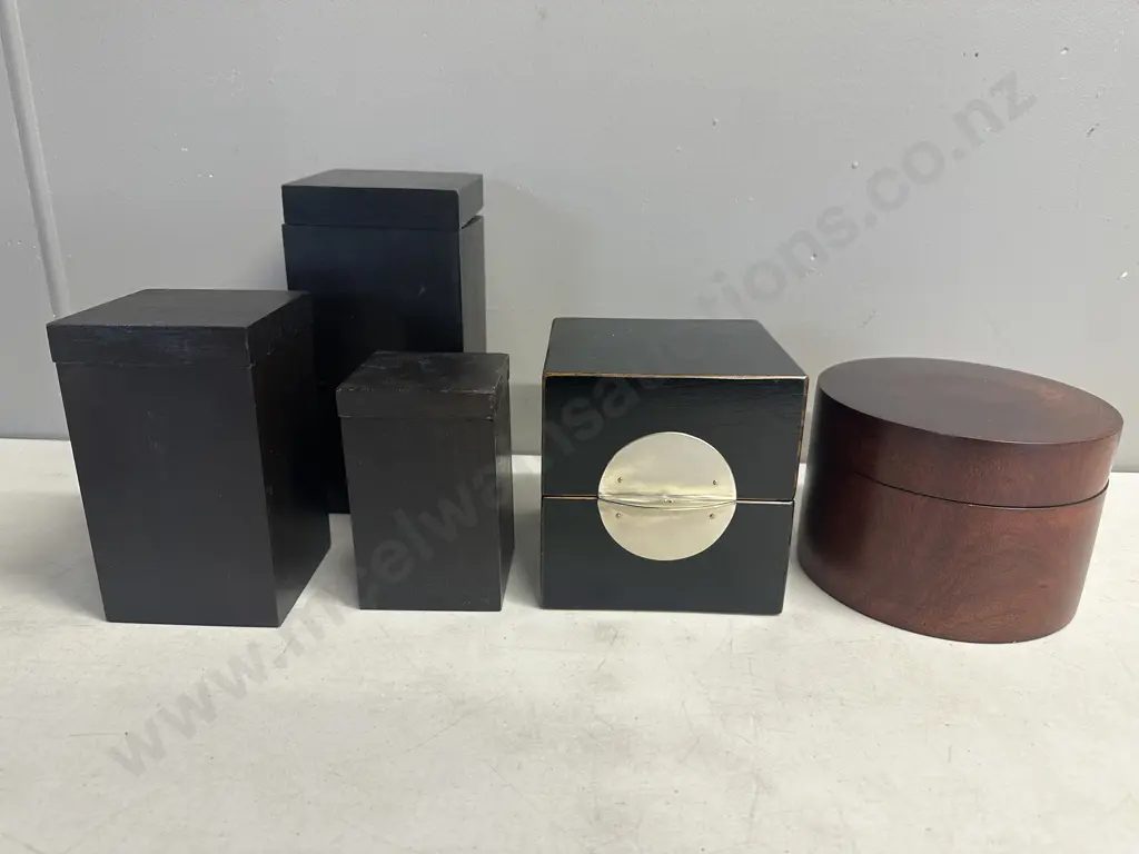 Selection Of Wooden Storage Boxes Image 1++