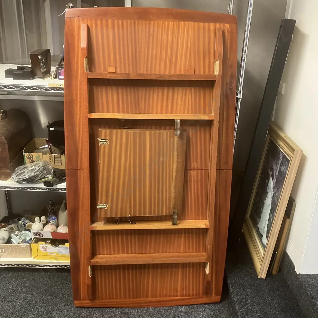 A Jon Jansen Dining Table With Centre Extension. 164 x 90cm With 46cm Extension - Leg Needs Repair (As Found Condition) Image 1++