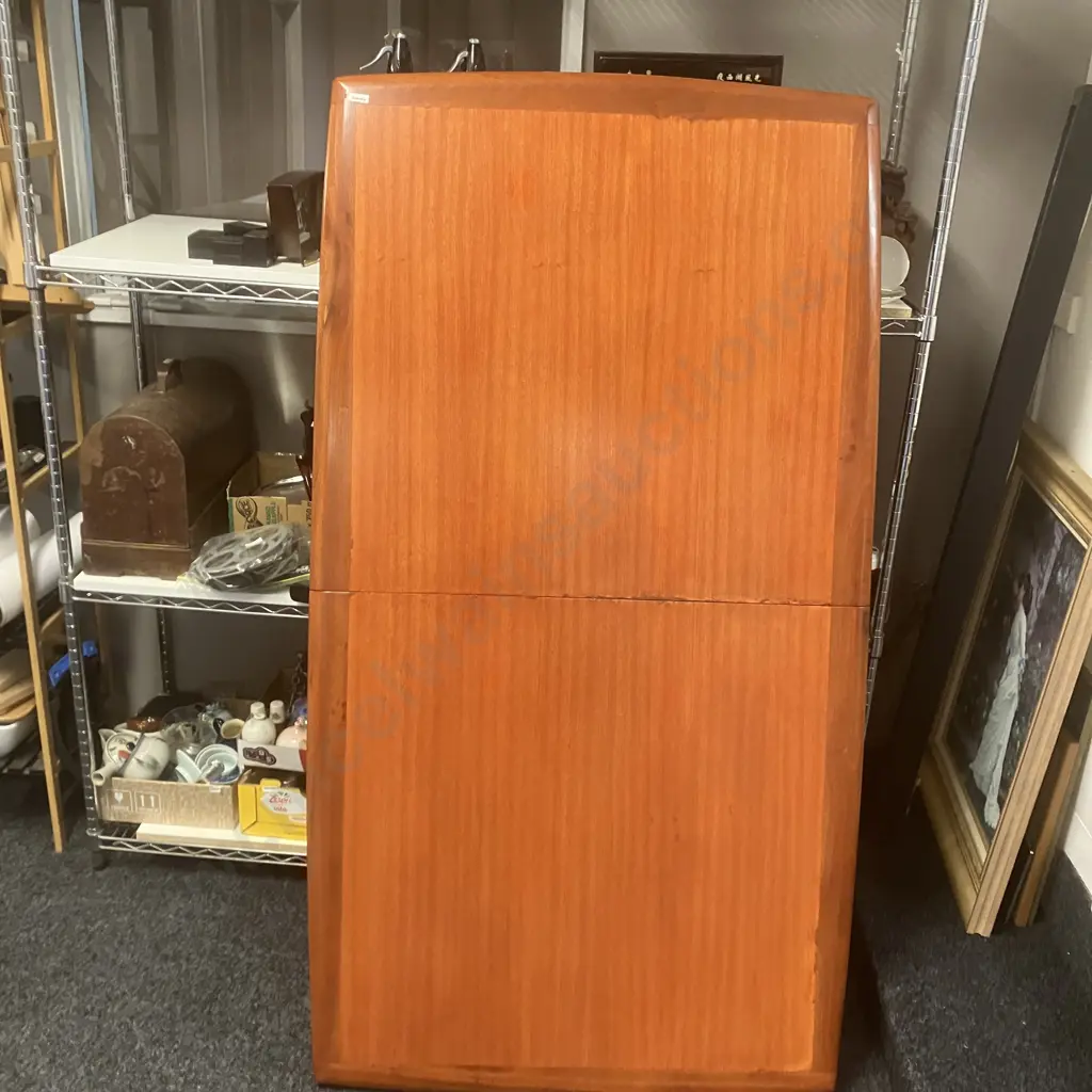 A Jon Jansen Dining Table With Centre Extension. 164 x 90cm With 46cm Extension - Leg Needs Repair (As Found Condition) Image 1++