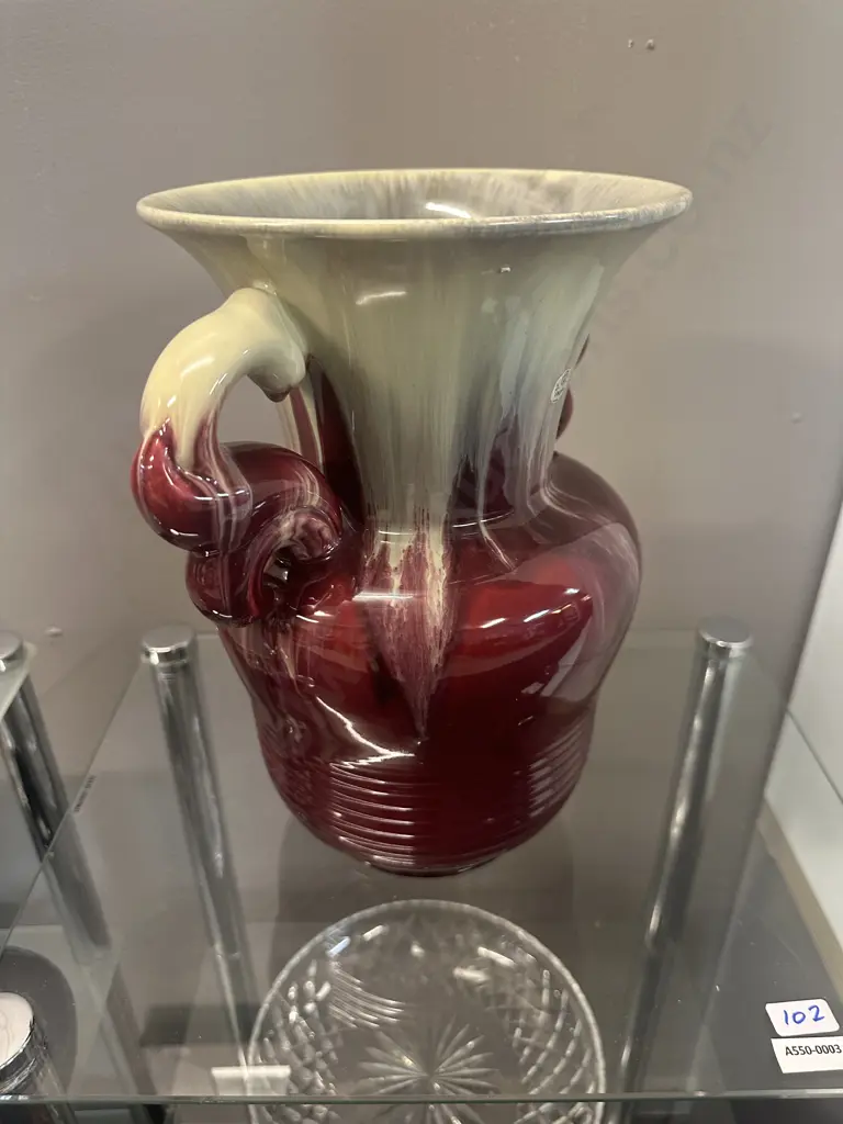 Large German Vase Double Handled Lava Glaze 364/30 H29cm  Image 1++