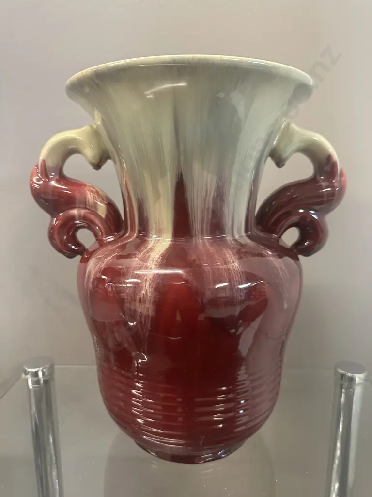 Large German Vase Double Handled Lava Glaze 364/30 H29cm  Image 1++