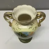 English Antique Calais Farming Scene Vase. H27cm Image 1++