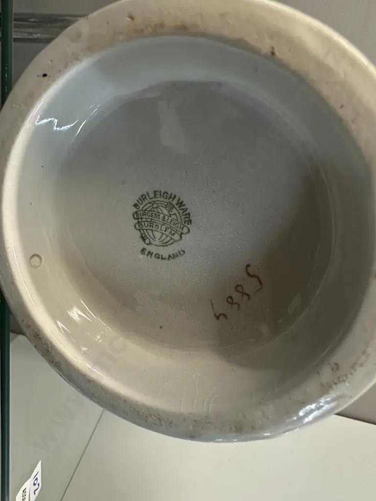 Burleigh Ware Pitcher White With Floral Detail H32cm #5887 Image 1++