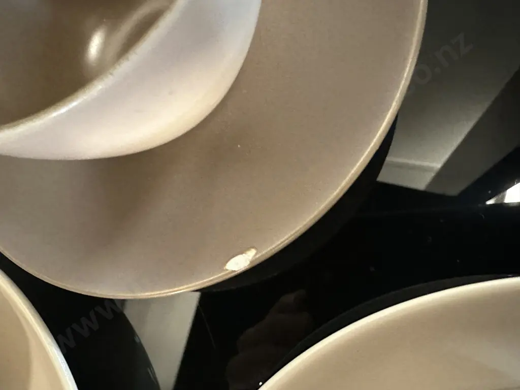 Poole Twintone Sepia & Mushroom Teaset Image 1++