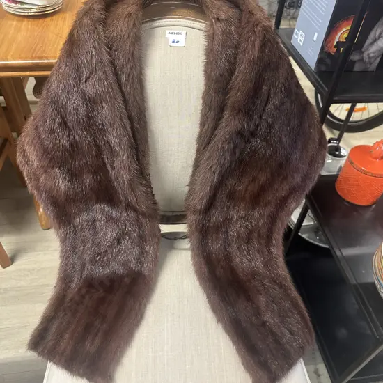Vintage Mooneys Fine Furs Brown Stole/Shrug