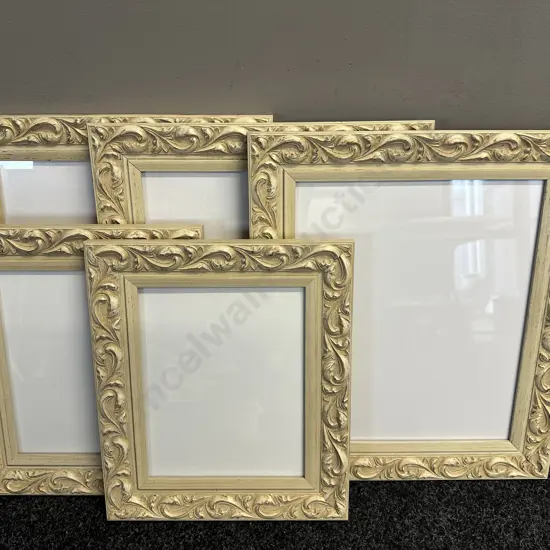 Assorted Vintage French Style Ornate Frames x5