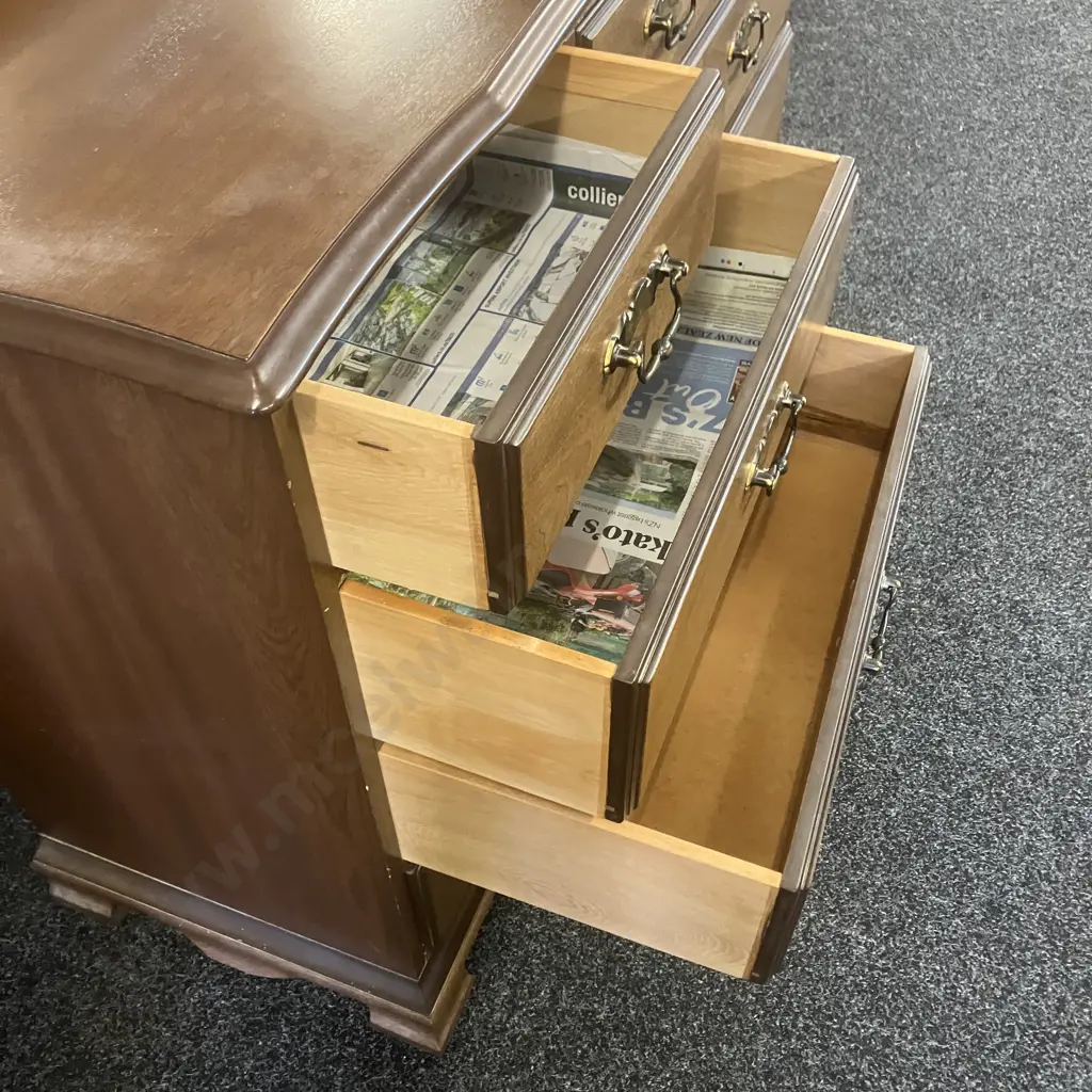 Dalco Fine Furniture Chippendale Dresser With Mirror, 9 Drawers, Original Handles. H175 W125 D46.5cm Image 1++